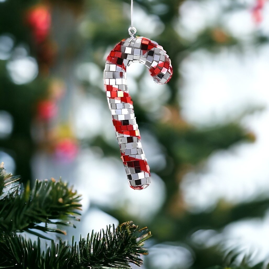 Disco Candy Cane Ornament