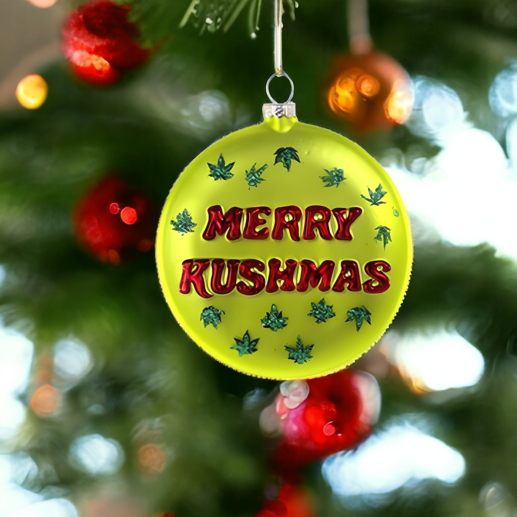 Merry Kushmas Christmas Ornament
