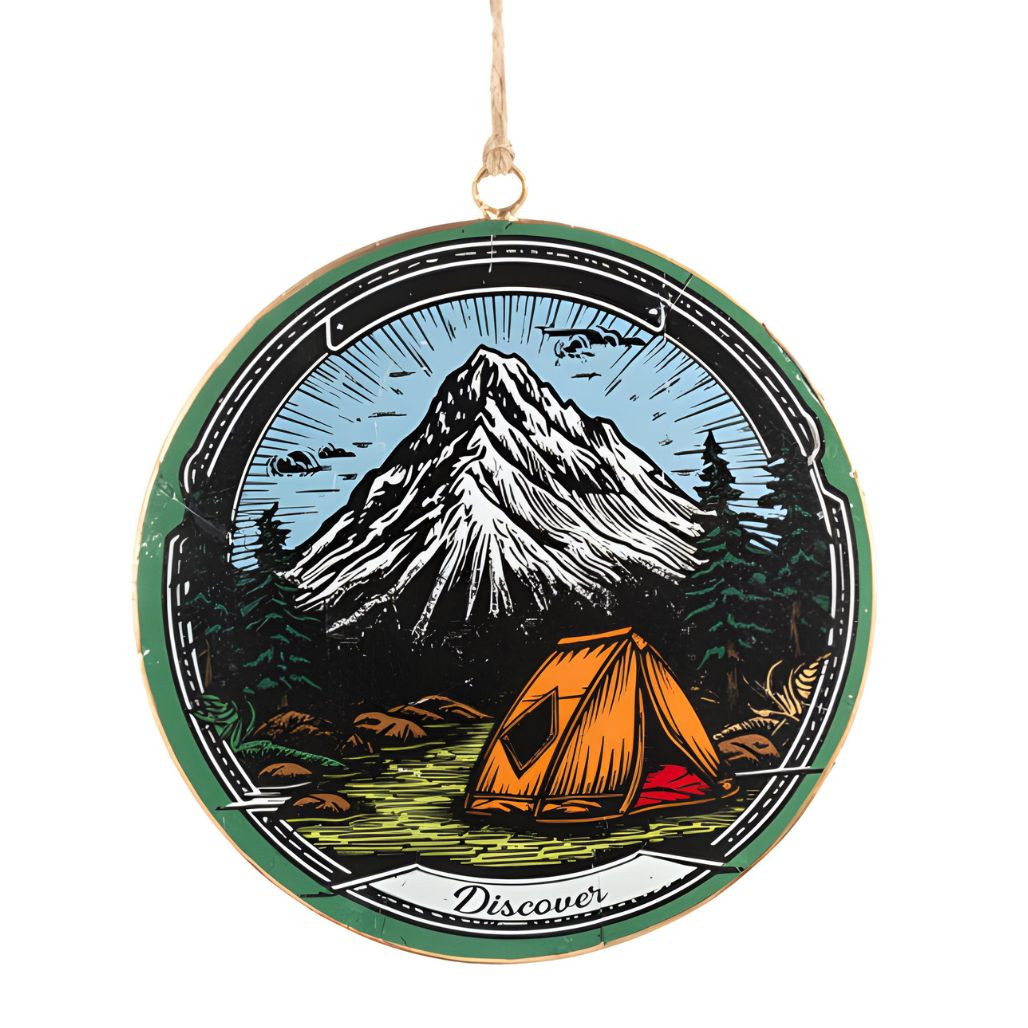 Discover Outdoor Camping Disc Ornament