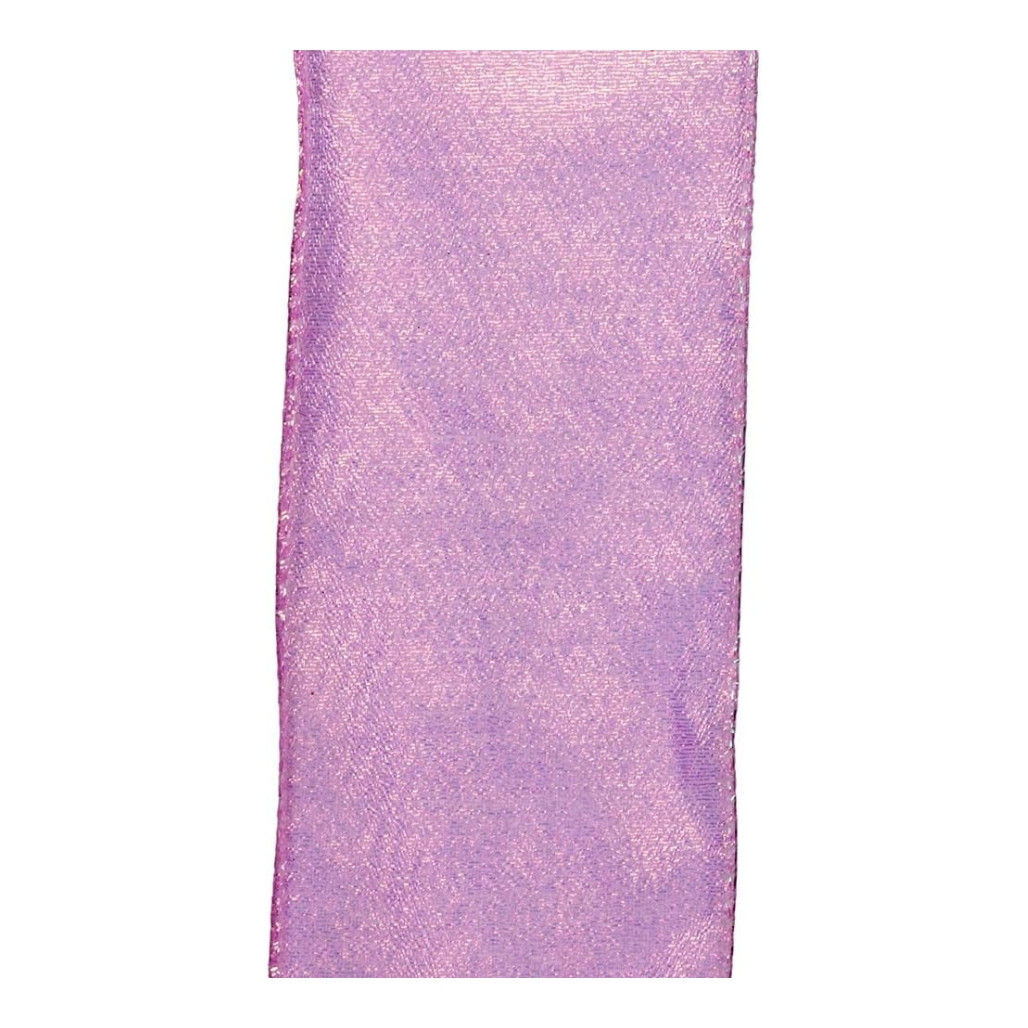 Pink Iridescent Sheer Wired Ribbon