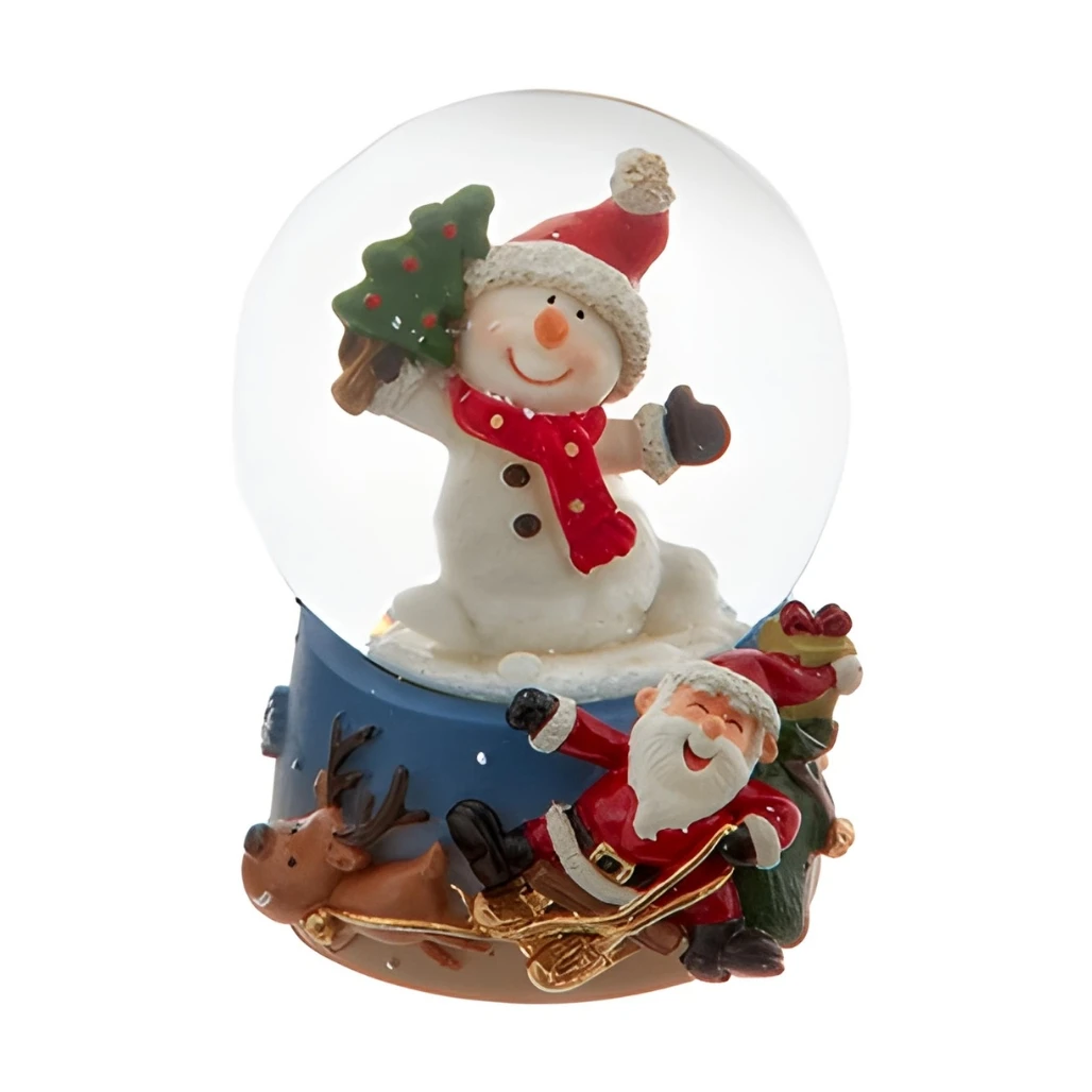 45MM Snowman Holding Tree Water Globe