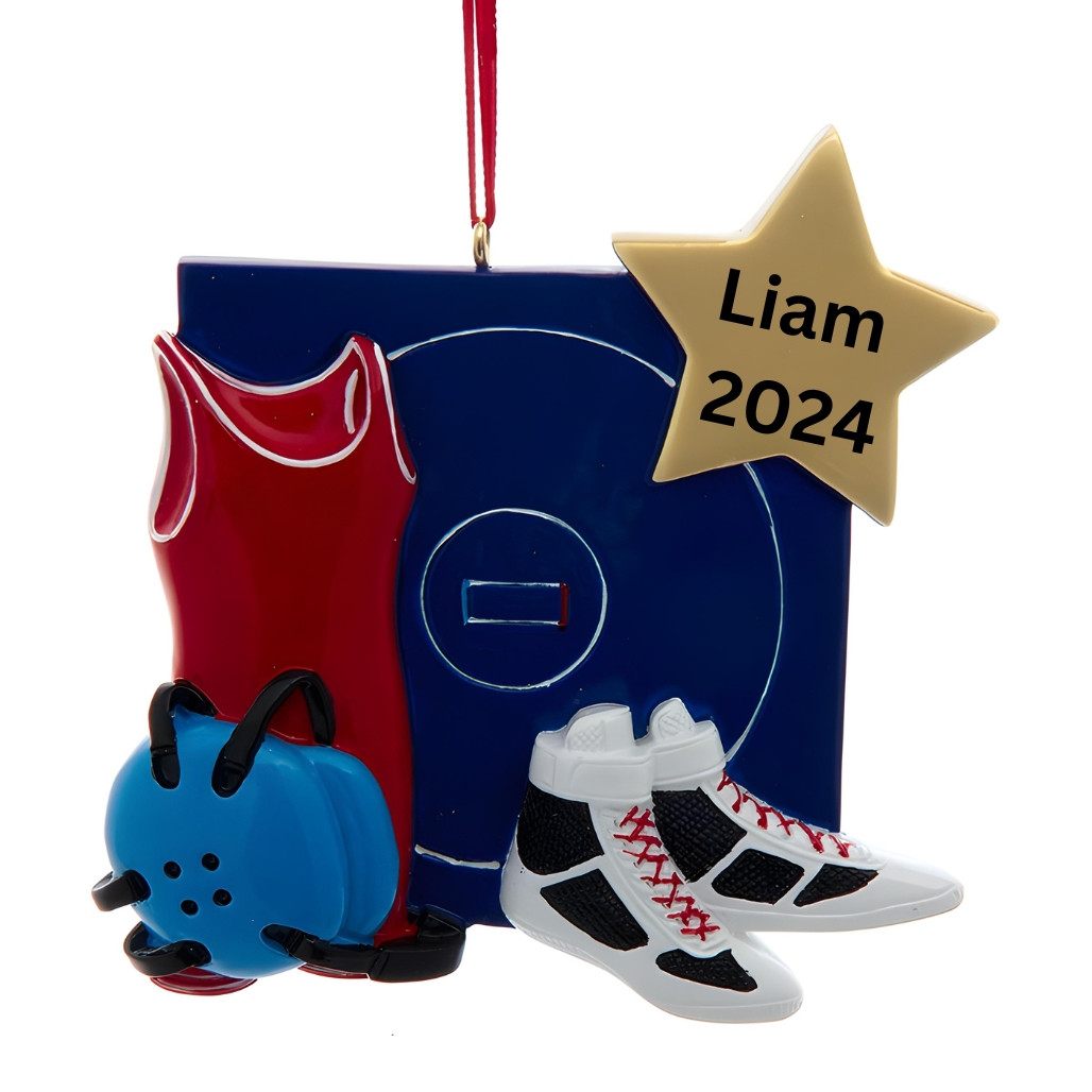 Personalized Wrestling Ornament