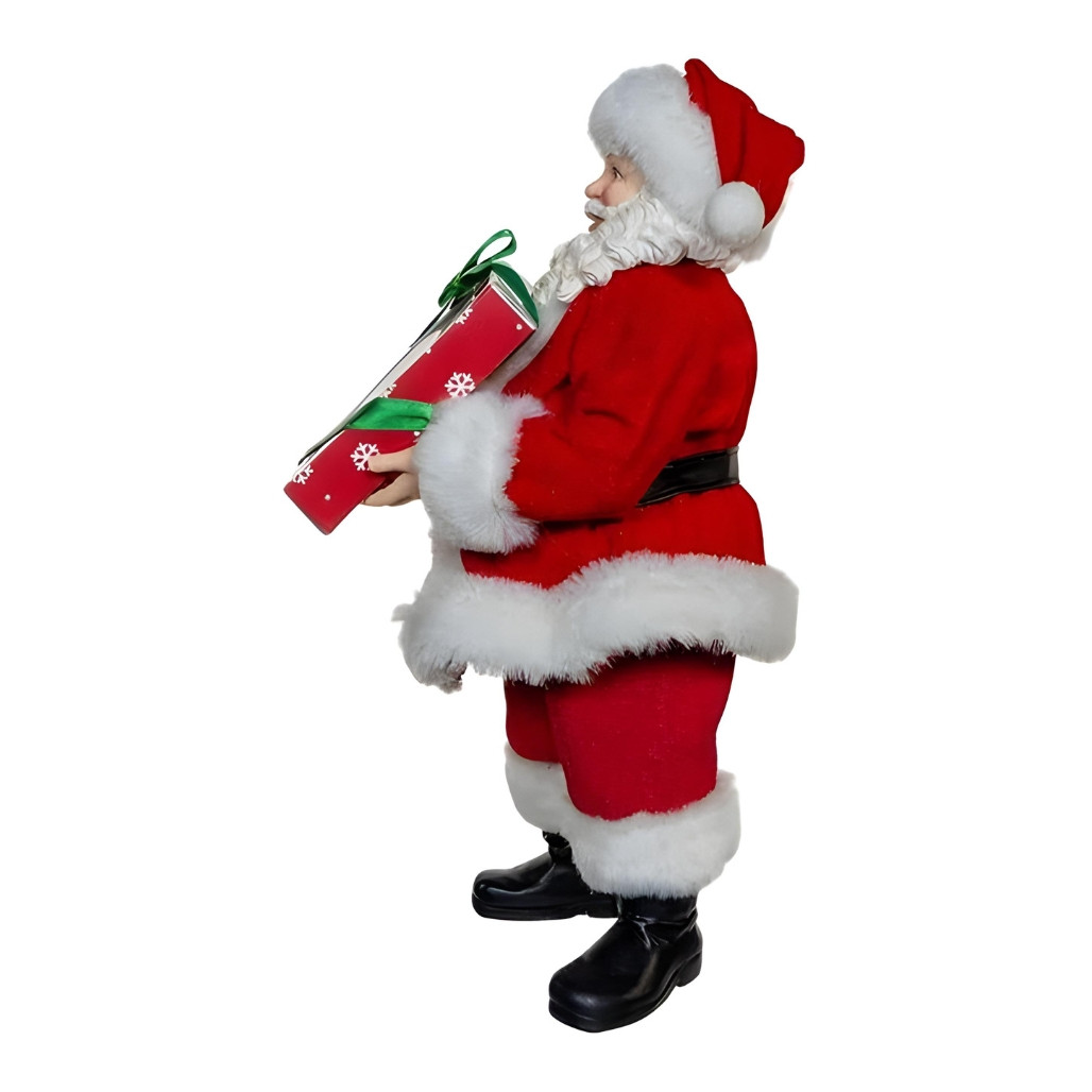 Fabriche Santa With Box Of Donuts Figurine