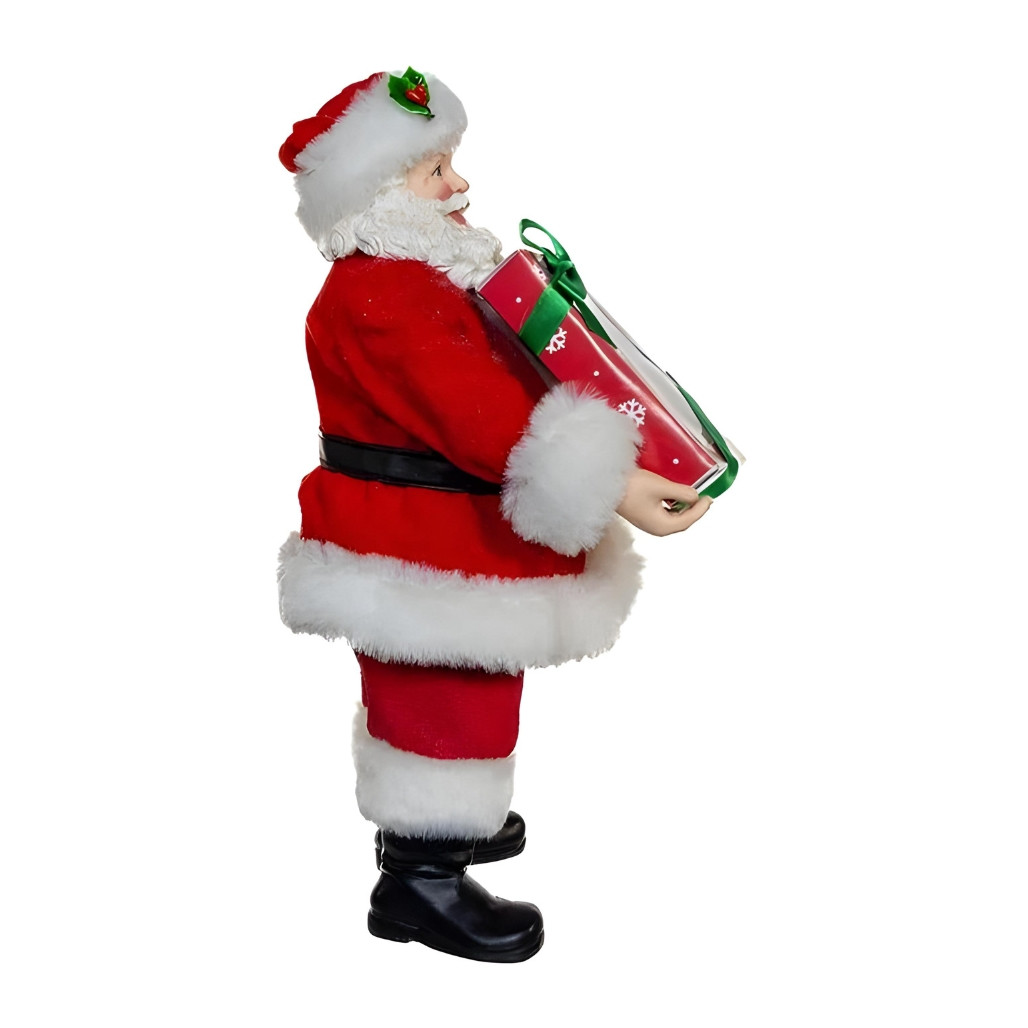 Fabriche Santa With Box Of Donuts Figurine