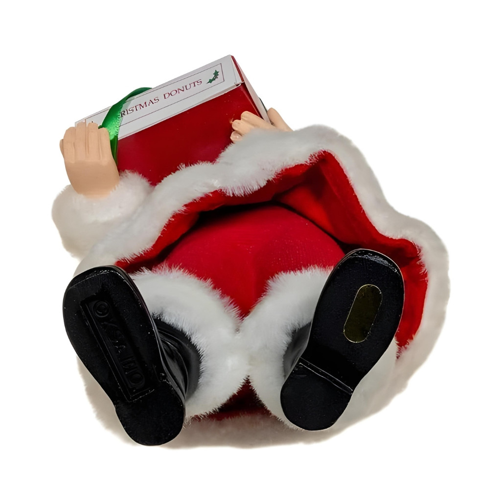 Fabriche Santa With Box Of Donuts Figurine