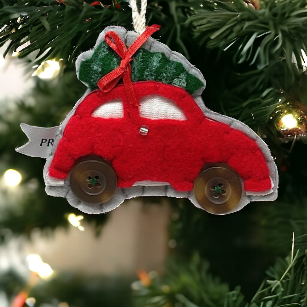Priscilla Racki Car with Tree Ornament