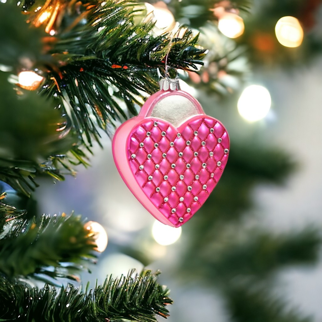 Quilted Pink Purse Ornament