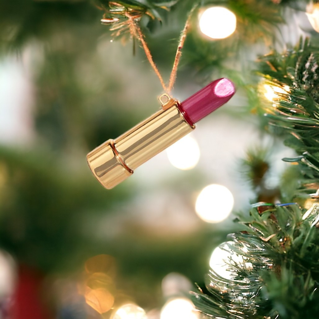 Pink Lipstick Ornament