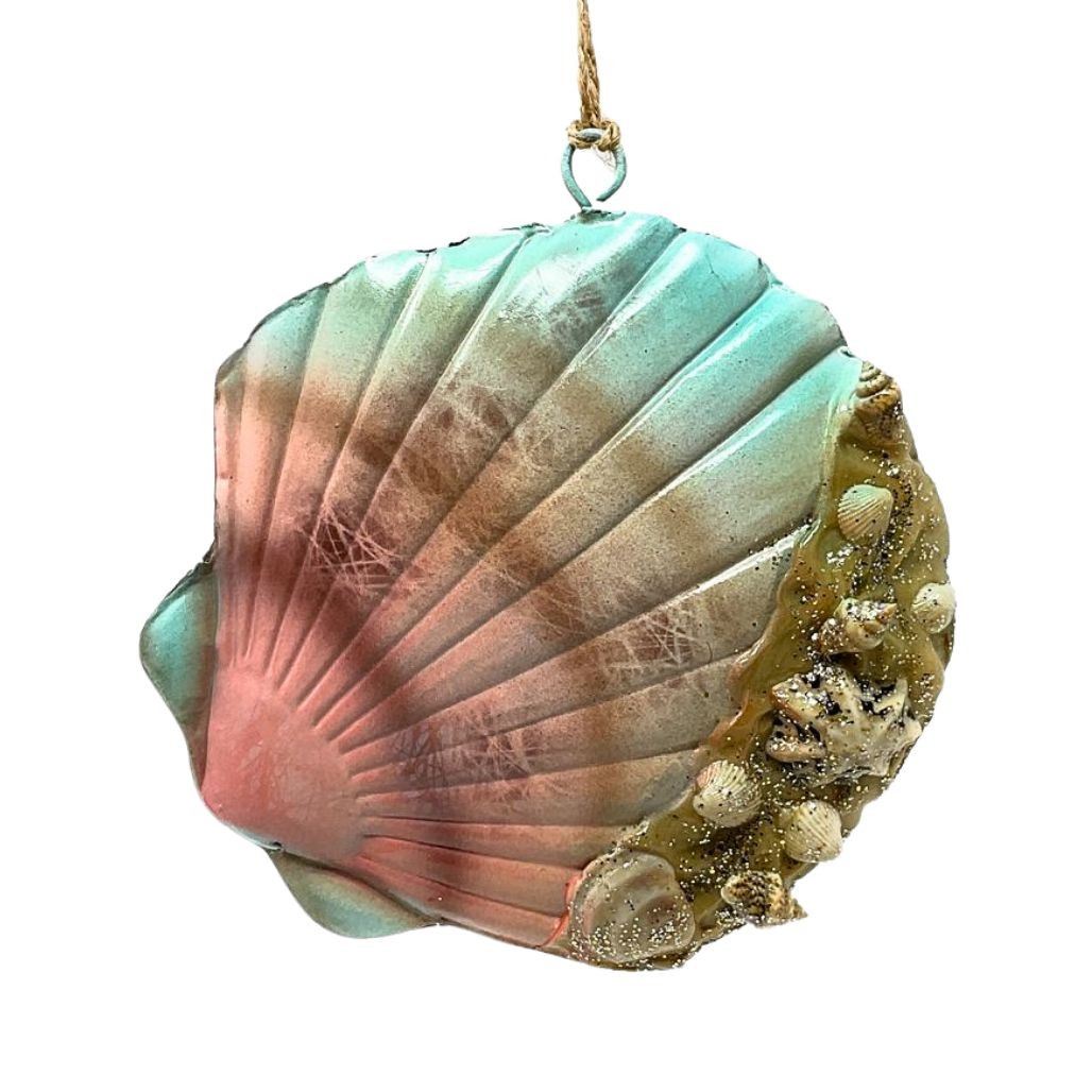 Coral Reef Clam Shell Ornament