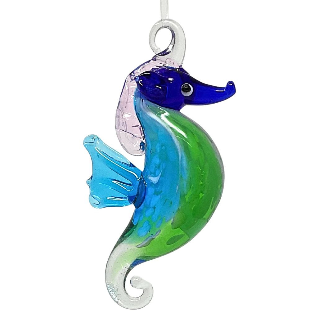 Blue Fin Seahorse Ornament