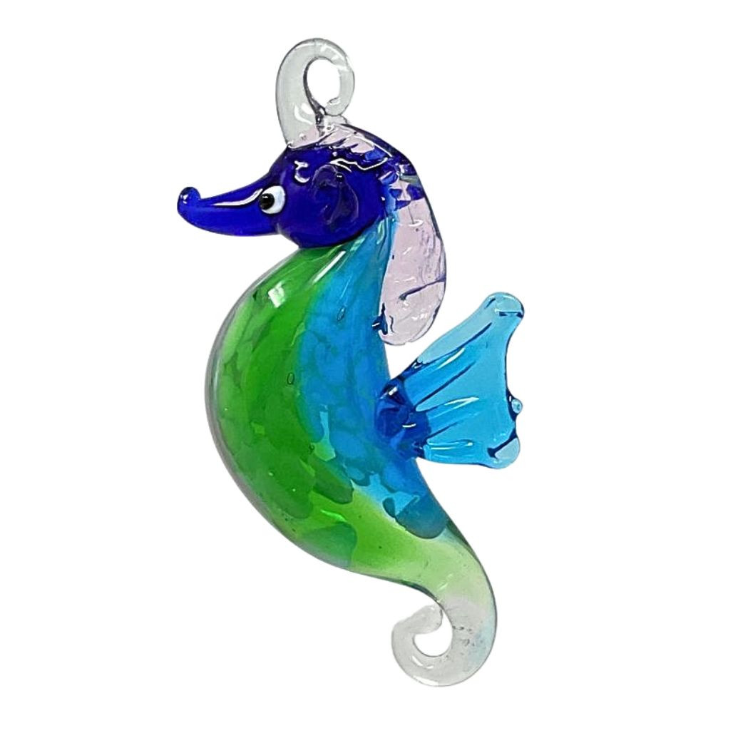 Blue Fin Seahorse Ornament