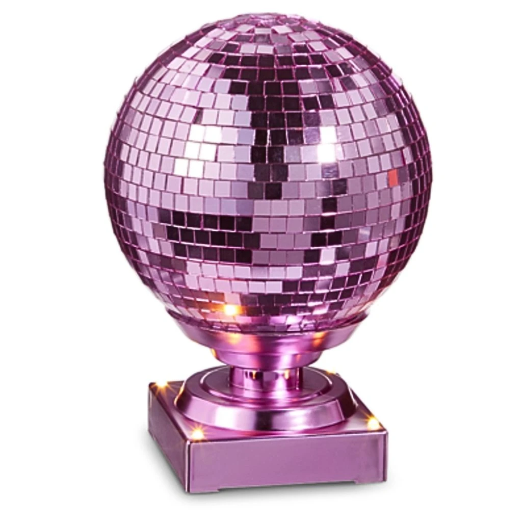 Pink Animated Spinning Disco Ball