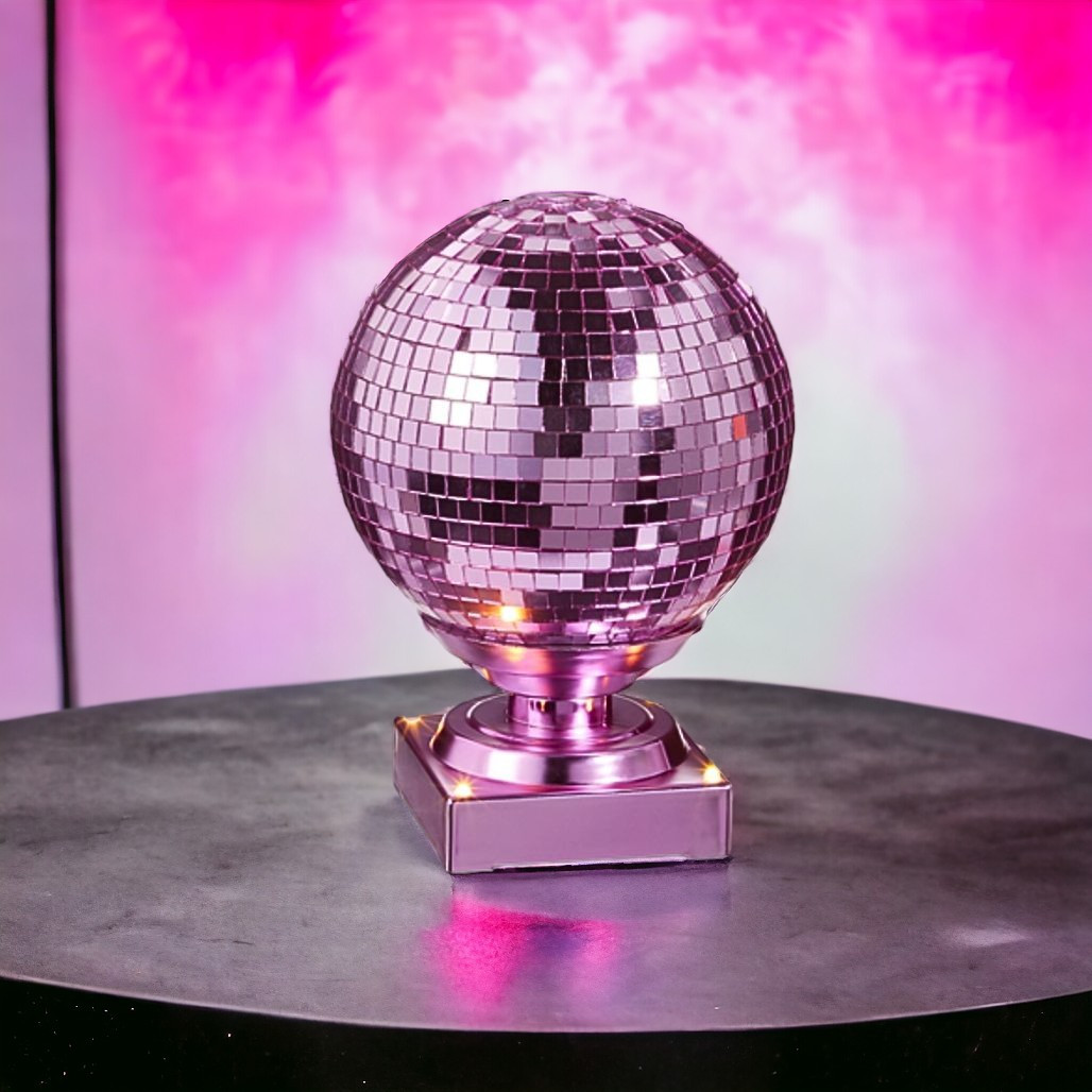 Pink Animated Spinning Disco Ball