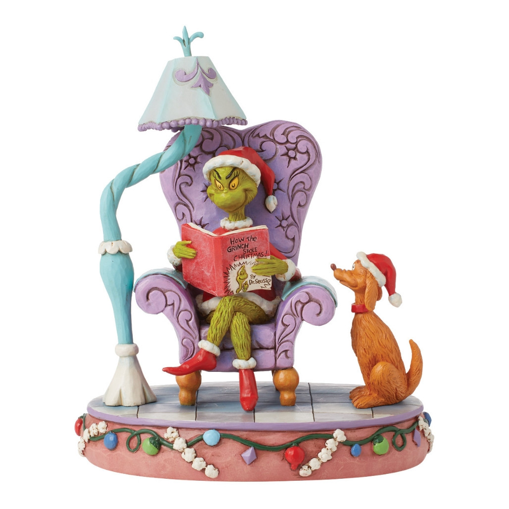 Jim Shore - Dr. Seuss - Grinch Reading In Chair Figurine