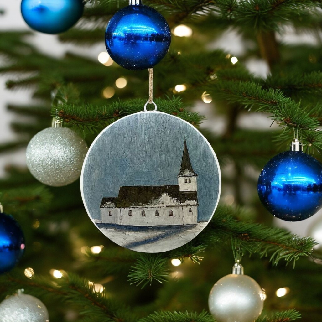 Side of Church Disc Ornament