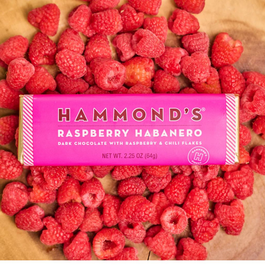 Hammond's Candies Raspberry Habanero Dark Chocolate Candy Bar