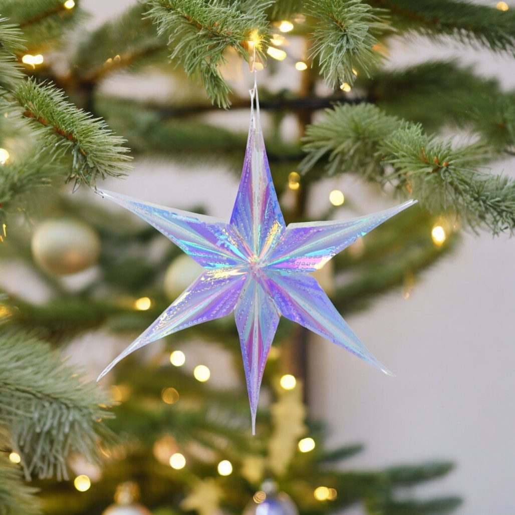Large Iridescent Star Ornament