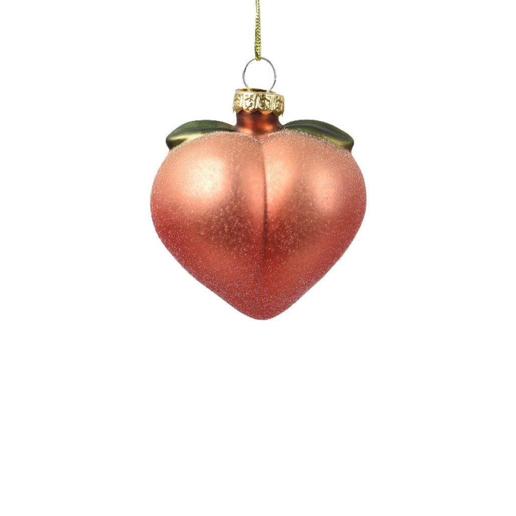 Glass Peach Ornament