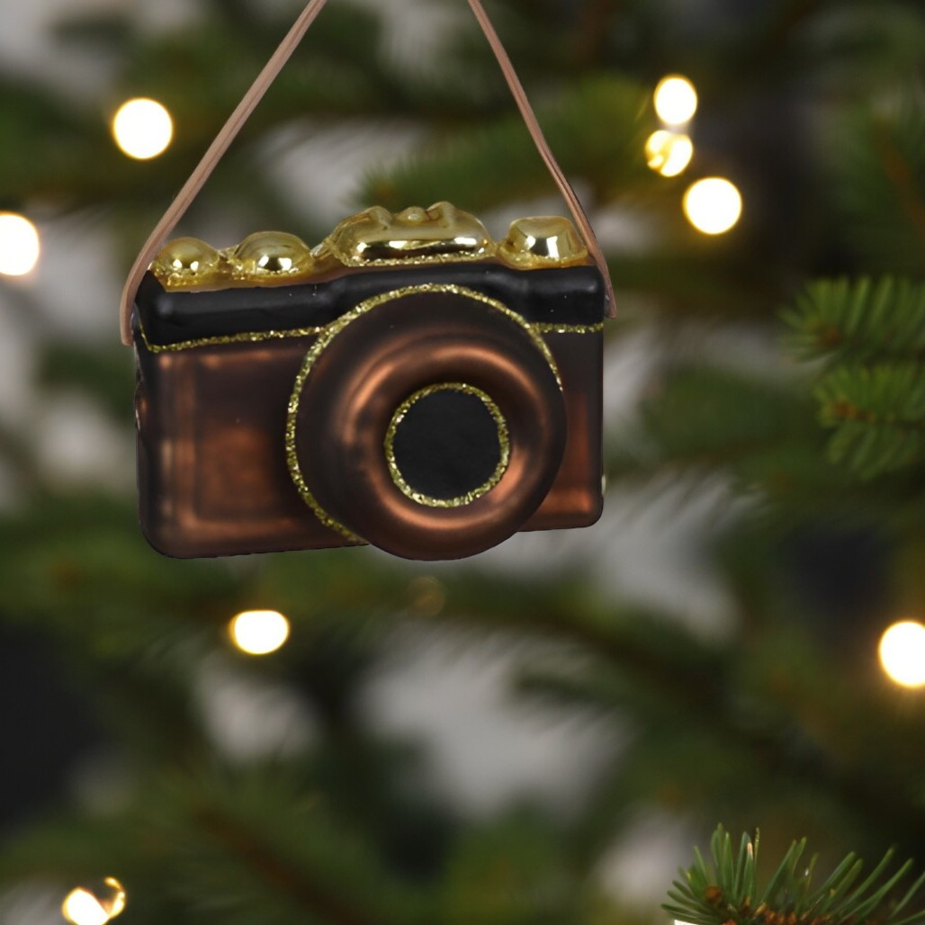 Glass Camera Ornament