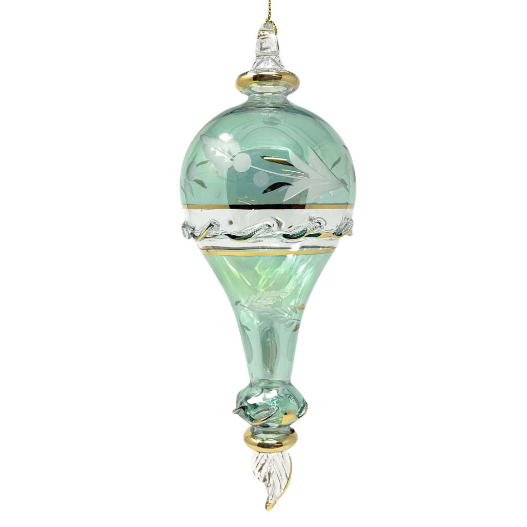 Green Hot Air Balloon Ornament