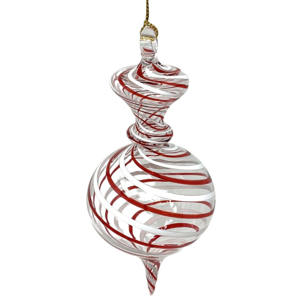Red and White Crown Ornament