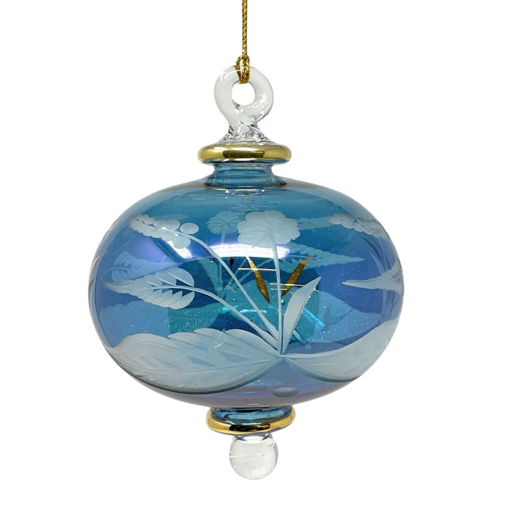 Blue Frost Sphere Ornament