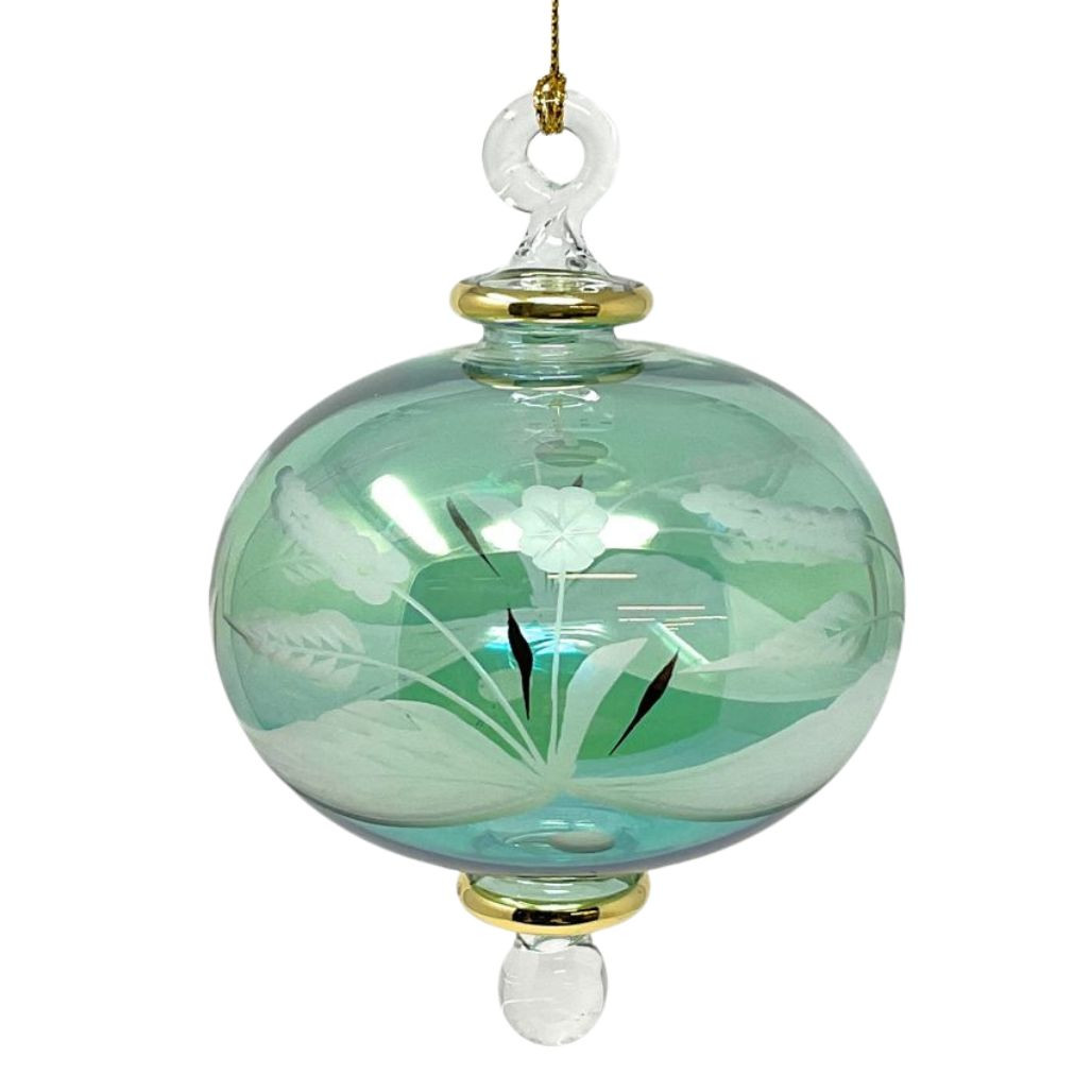 Green Frost Sphere Ornament