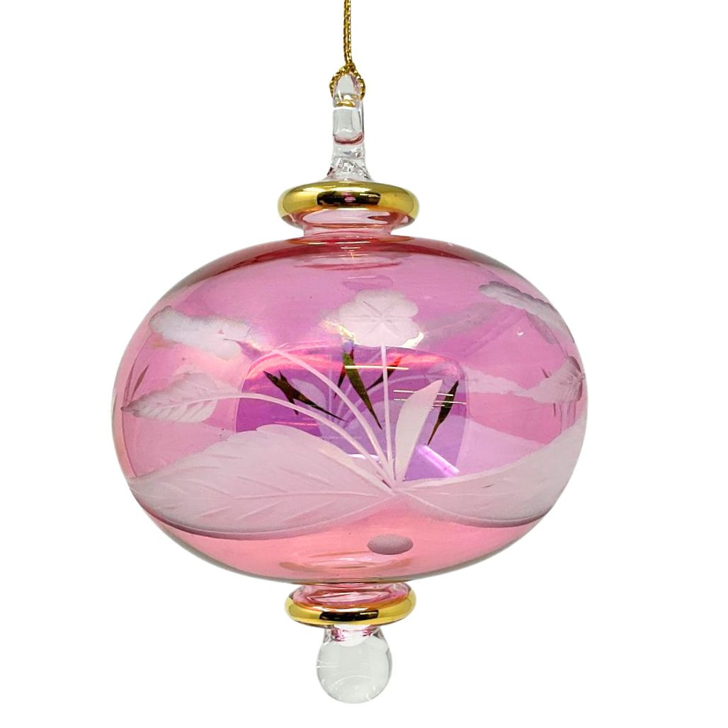 Pink Frost Sphere Ornament
