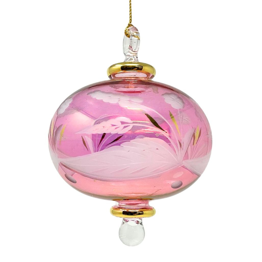 Pink Frost Sphere Ornament