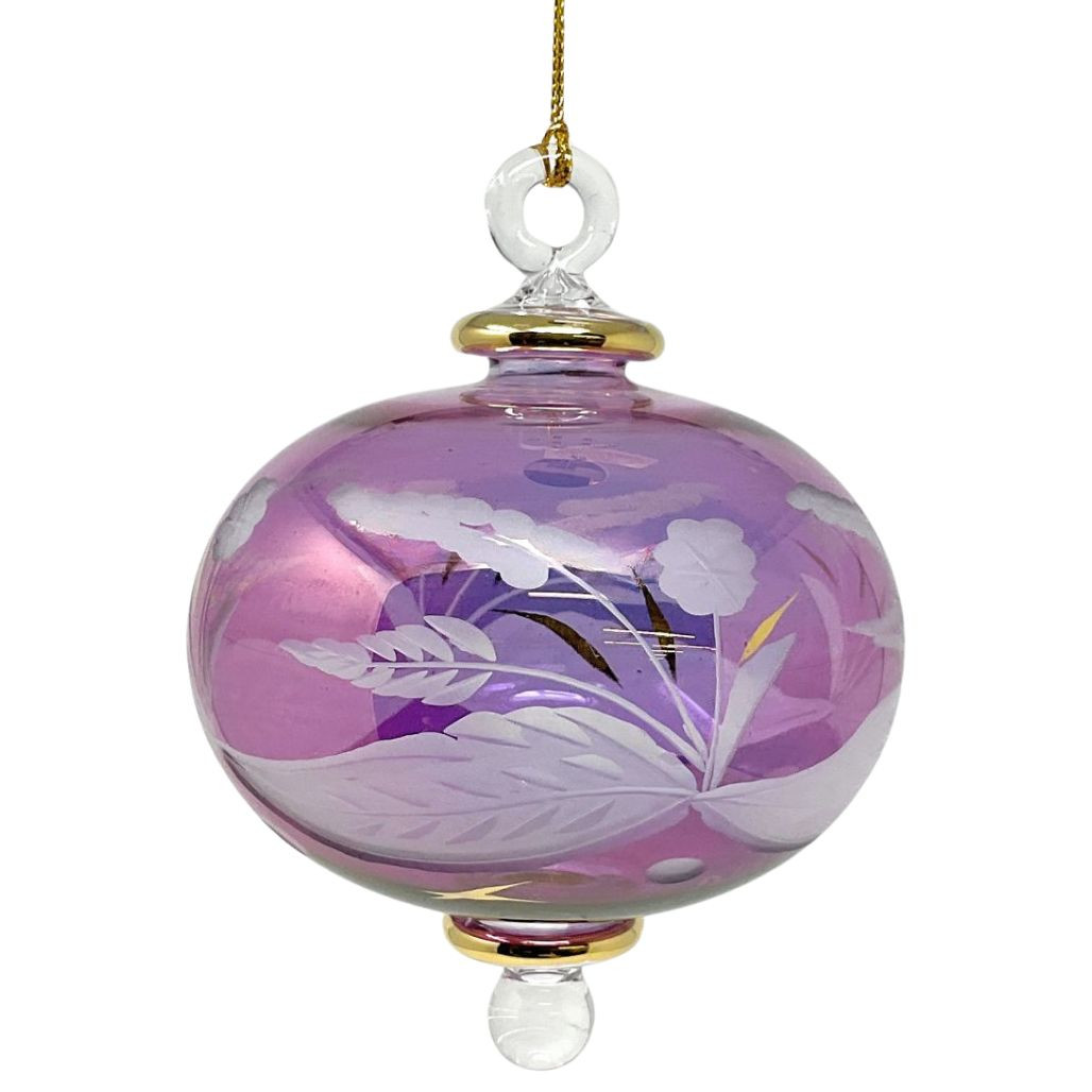 Purple Frost Sphere Ornament