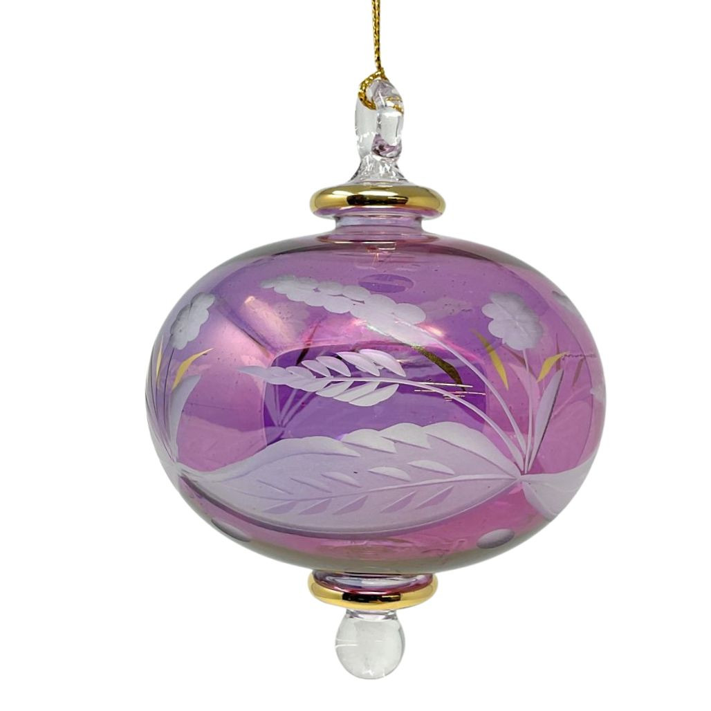 Purple Frost Sphere Ornament