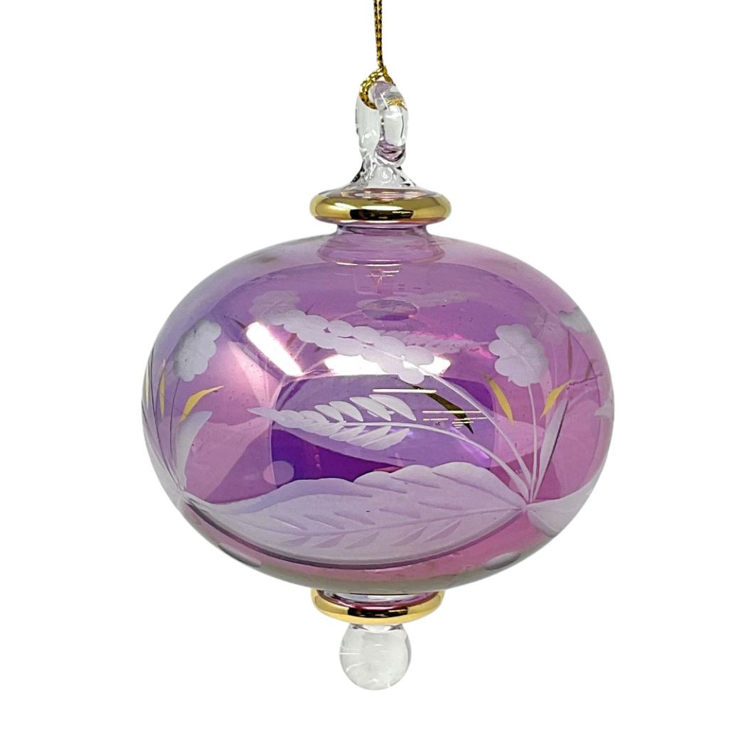 Purple Frost Sphere Ornament