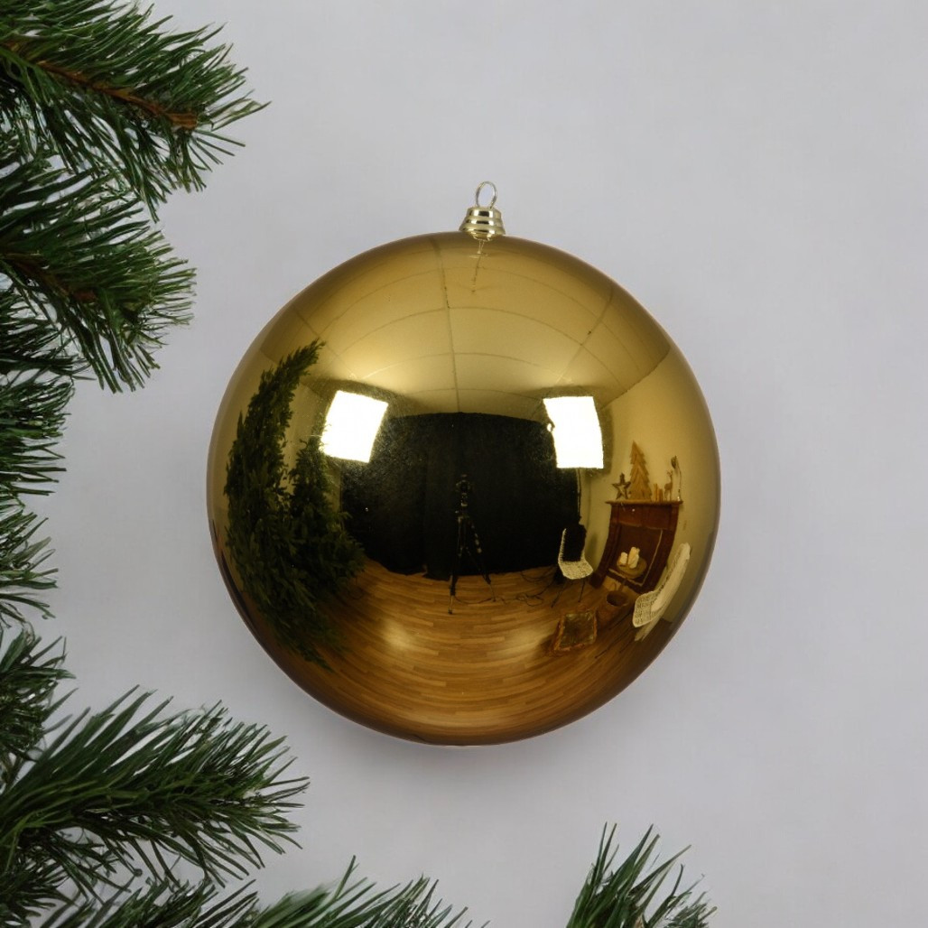 8 Inch Shatterproof Shiny Gold Ornament
