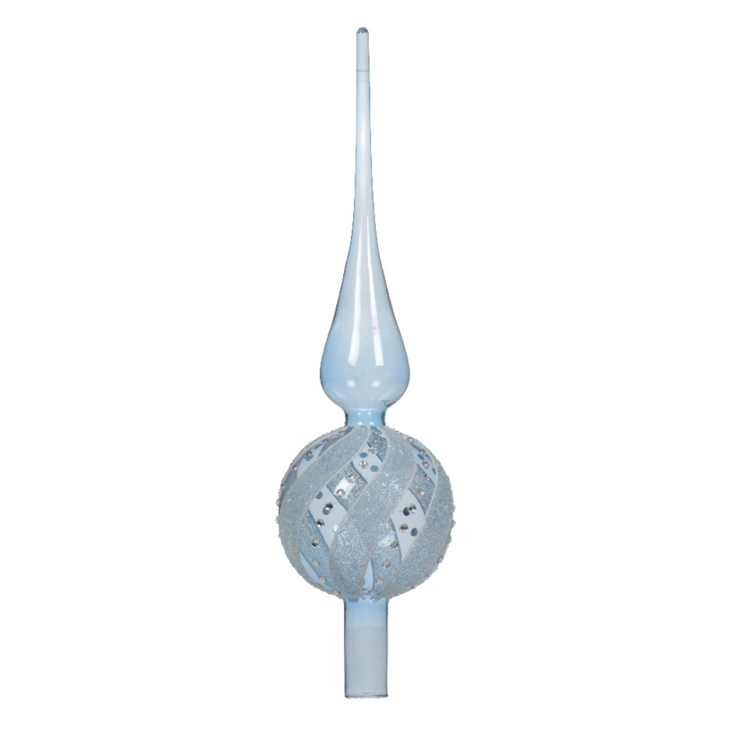 Blue Glass Finial Tree Topper