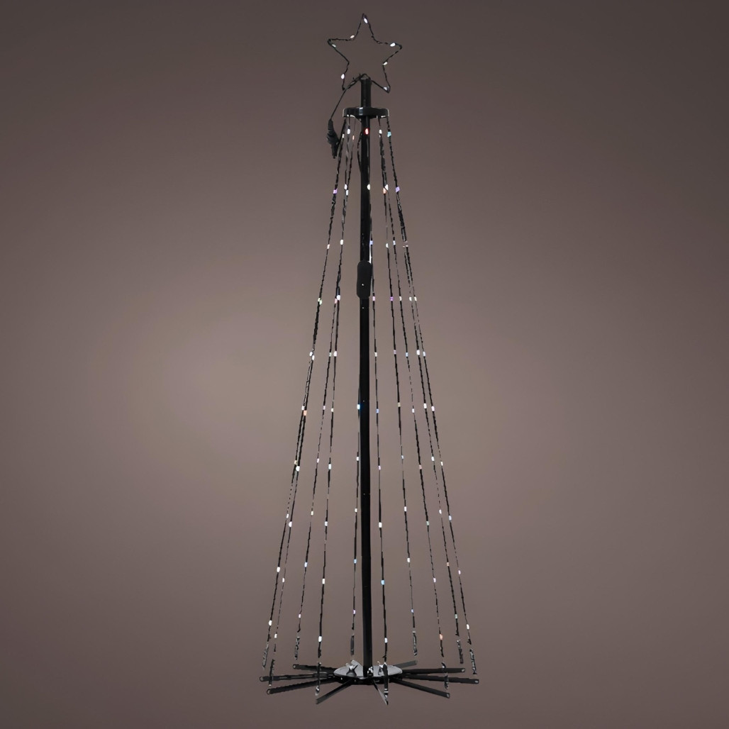 Lumineo 6 Foot 265 LED Dancing Lights Tree Black Wire With Remote Control