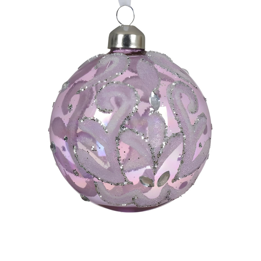 Decoris Elegant Light Purple Ball Ornament Set of 3