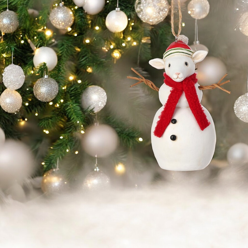 Sheep Snowman Ornament