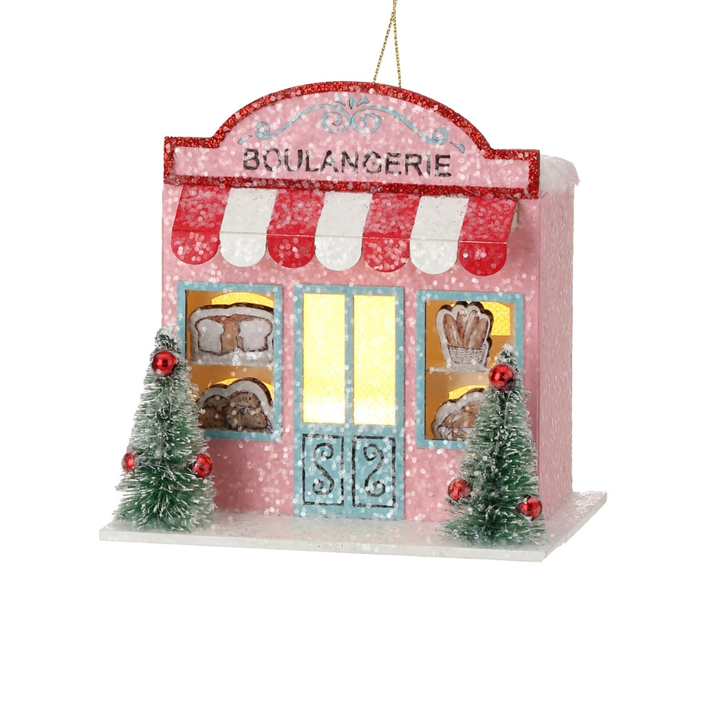 LED Cardboard Pink Bakery Ornament