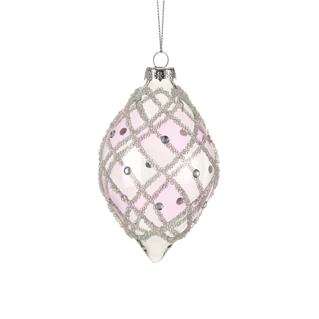 Glass Ice Jewel Finial Ornament