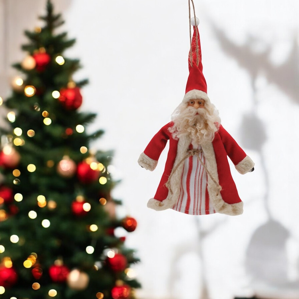 Santa in Long Jacket Ornament