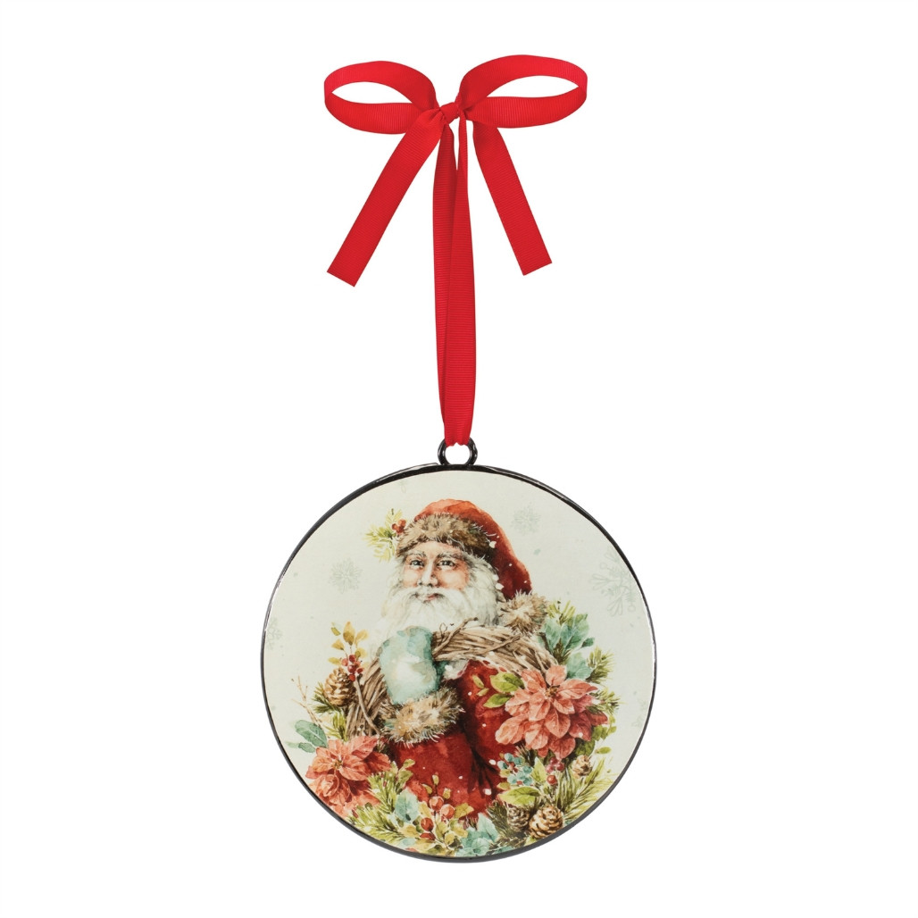 Santa Disc Ornament