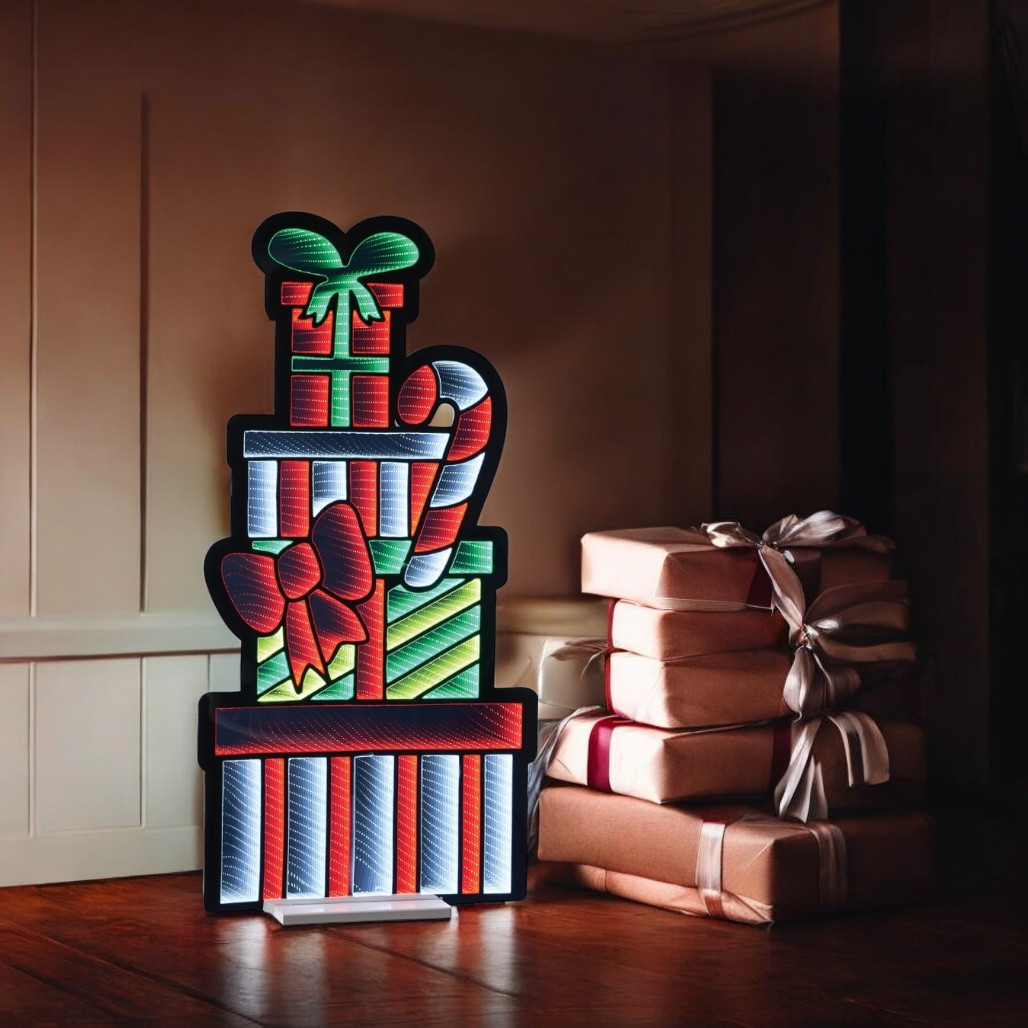 Package Stack and Candy Cane Infinity Light