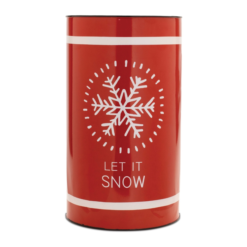Red Let It Snow Holiday Container
