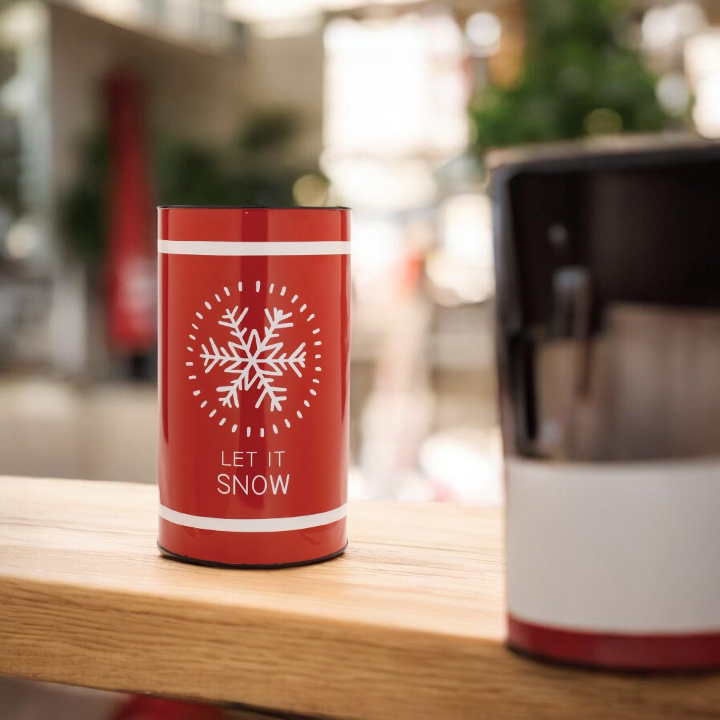 Red Let It Snow Holiday Container