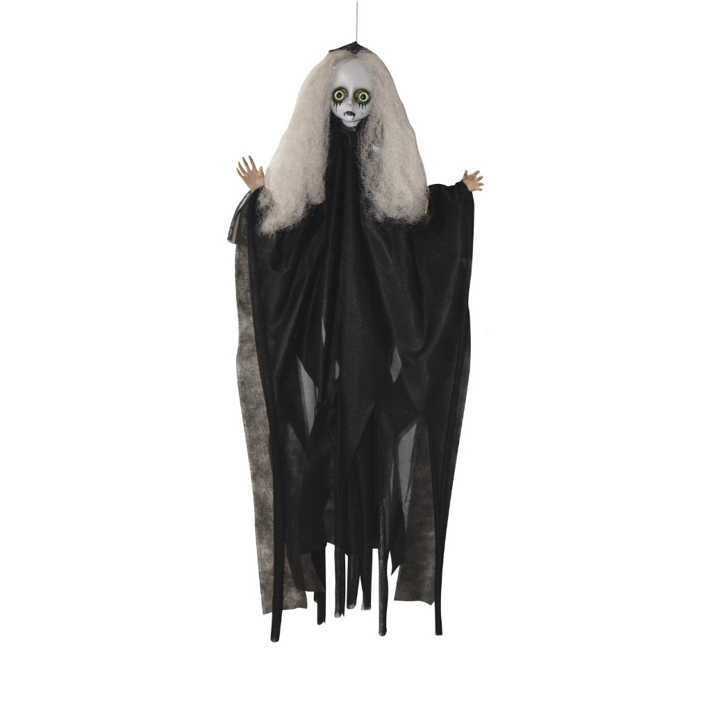 Hanging Creepy White Hair Doll