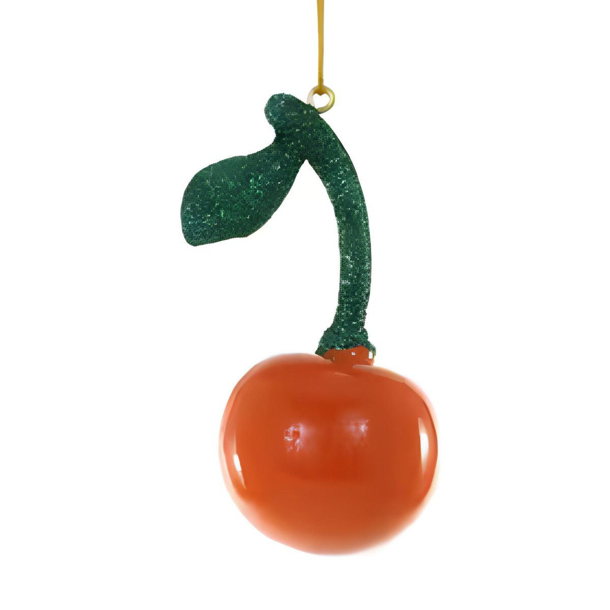 Glittered Cherry Ornament