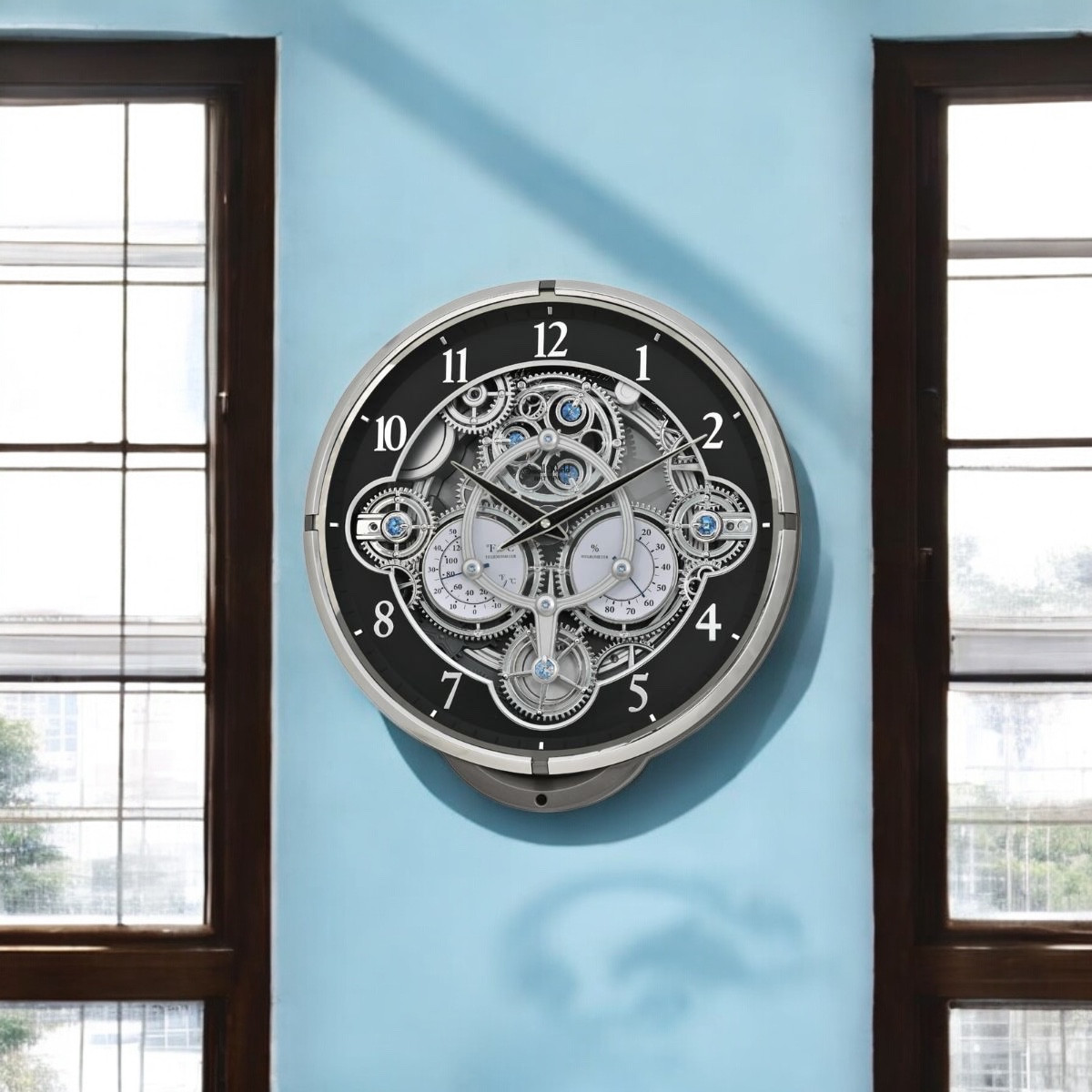 Chronograph Black-Silver Clock