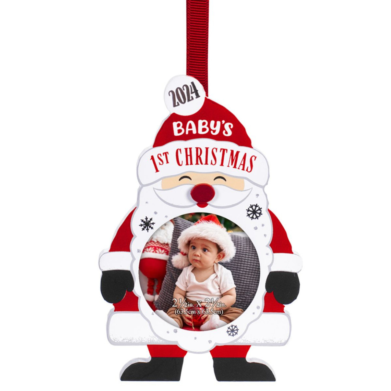 Baby's First Christmas 2024 Santa Frame Ornament