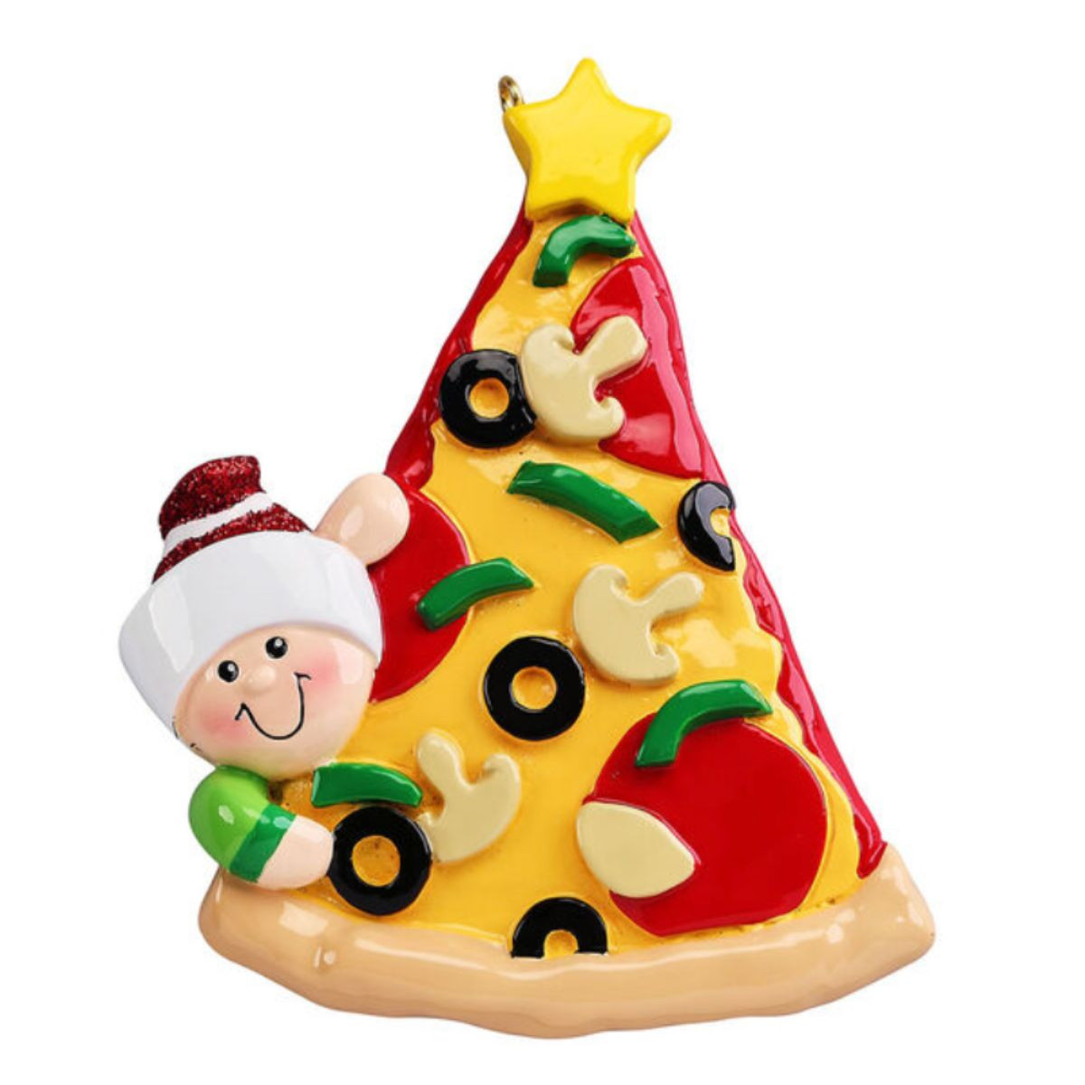 Loves Pizza Personalized Ornament