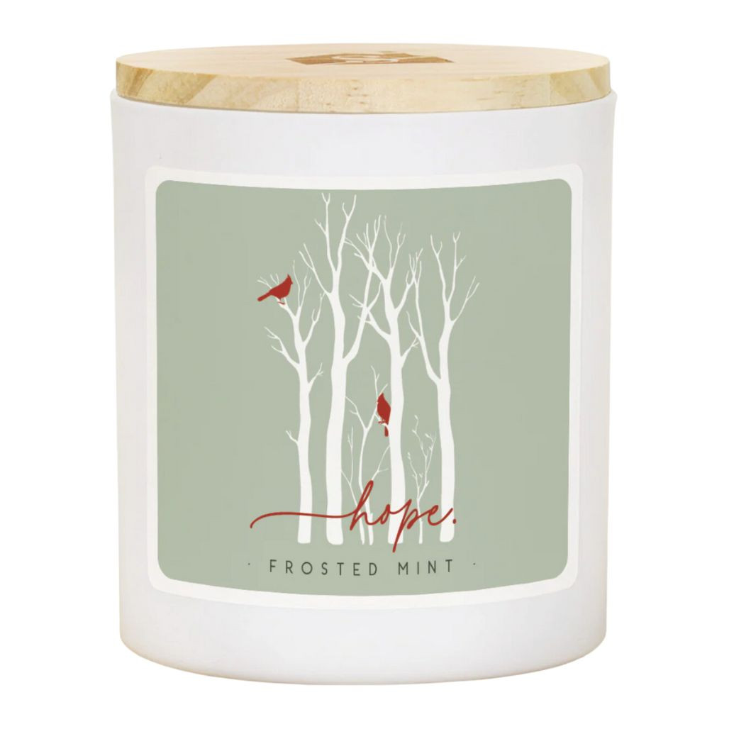 Hope Cardinals Candle with Frosted Mint Scent